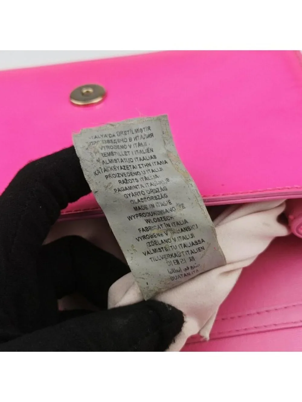 Versace Medusa Rose Red Patent Clutch Bag